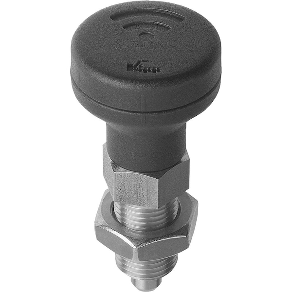 Indexing Plunger W Sensor, Size:4, M20X1, 5, D=10, Form:B Wo Locking Slot W.Locknut, Stainless Steel